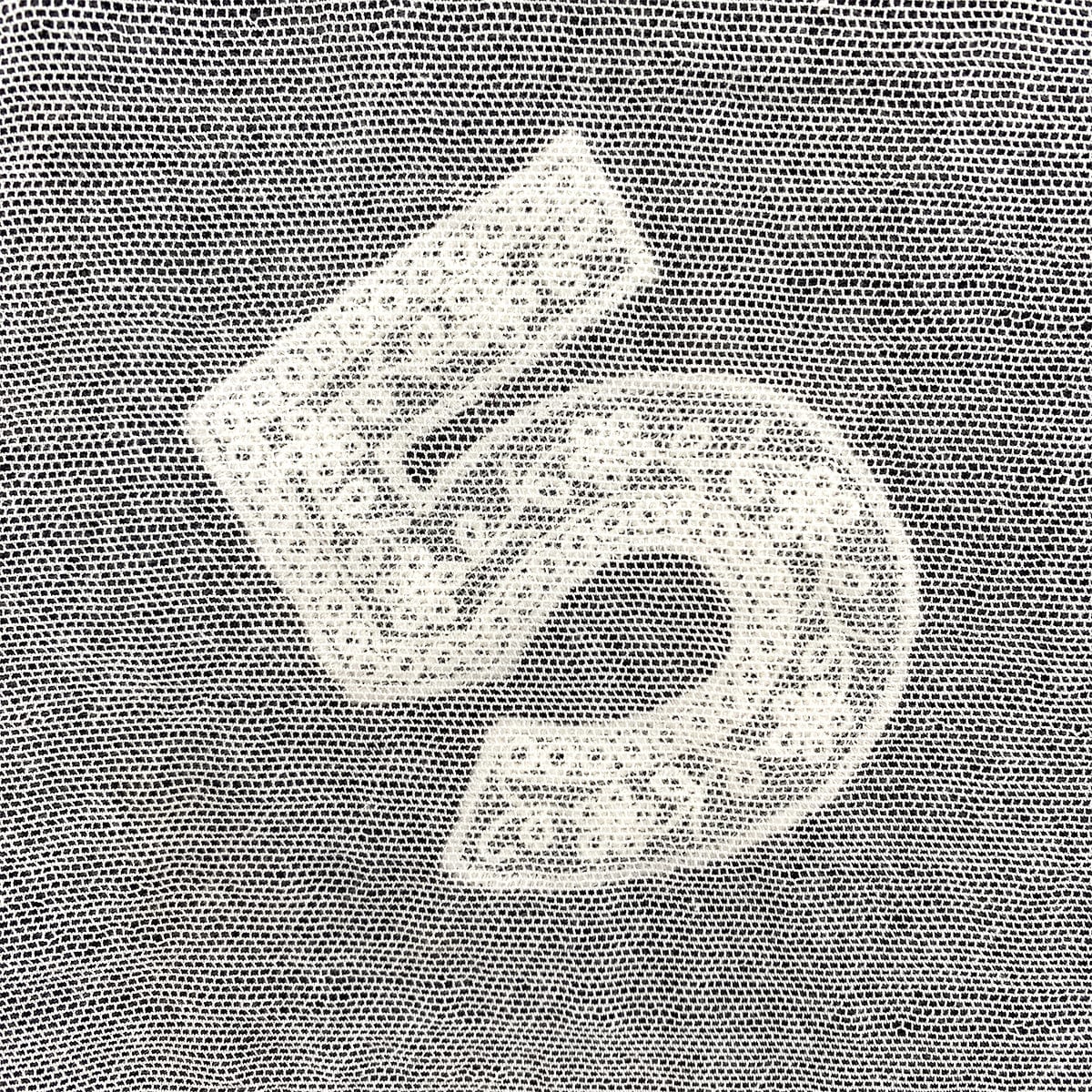 Luxury Promise Japan CHANEL SLEEVELESS MESH TOPS COCOMARK NO5 LACE ECRU BLACK COTTON 38 04P RTW 90287810