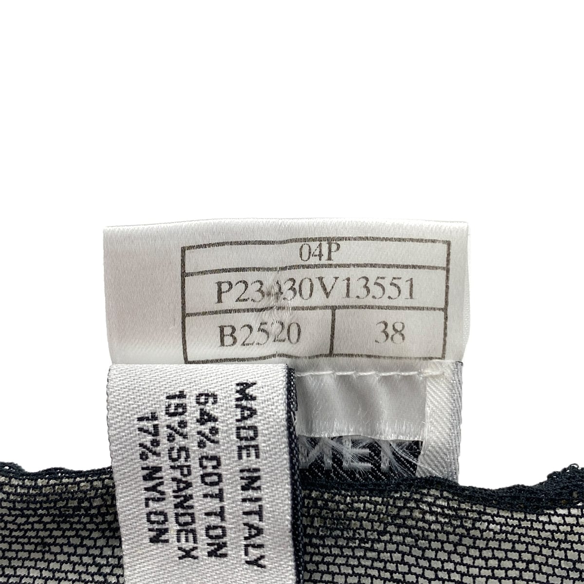 Luxury Promise Japan CHANEL SLEEVELESS MESH TOPS COCOMARK NO5 LACE ECRU BLACK COTTON 38 04P RTW 90287810