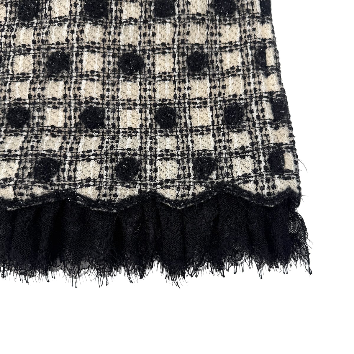 Luxury Promise Japan CHANEL SLEEVELESS RACE DRESS COCOMARK RHINESTONE BLACK WHITE RAYON 40 06A RTW 90289557