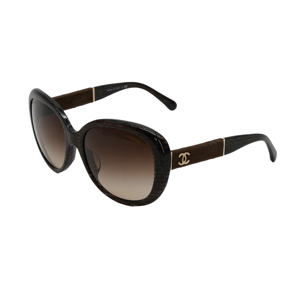 Luxury Promise Japan CHANEL SUNGLASSES COCOMARK BROWN GOLD VELOR EYEWEAR 90312956