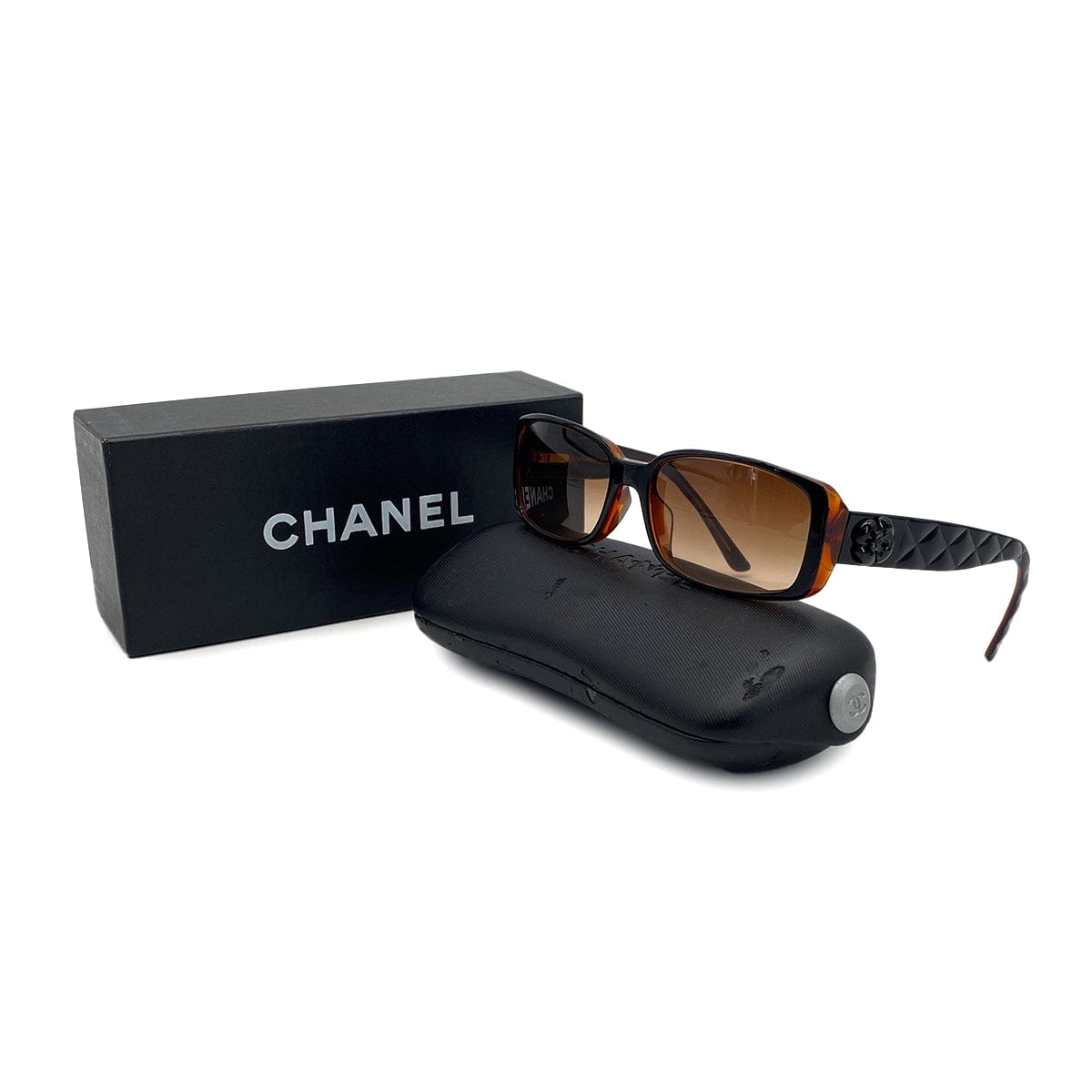 Luxury Promise Japan CHANEL SUNGLASSES COCOMARK CAMELLIA BROWN BLACK EYEWEAR 90319611