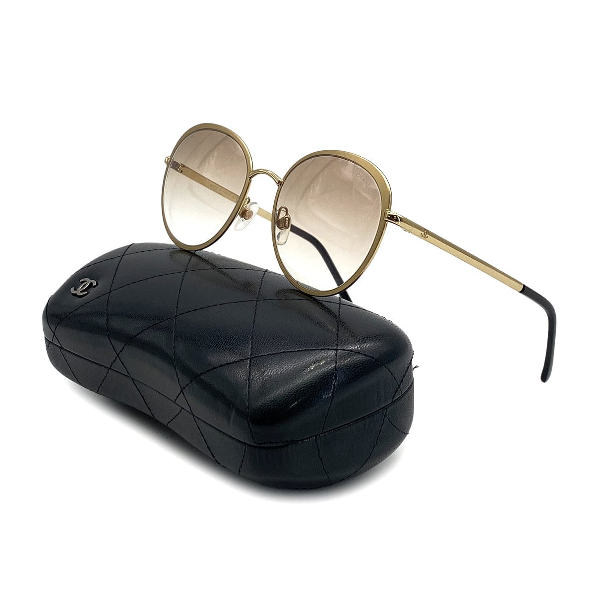 Luxury Promise Japan CHANEL SUNGLASSES COCOMARK GOLD EYEWEAR 90309826