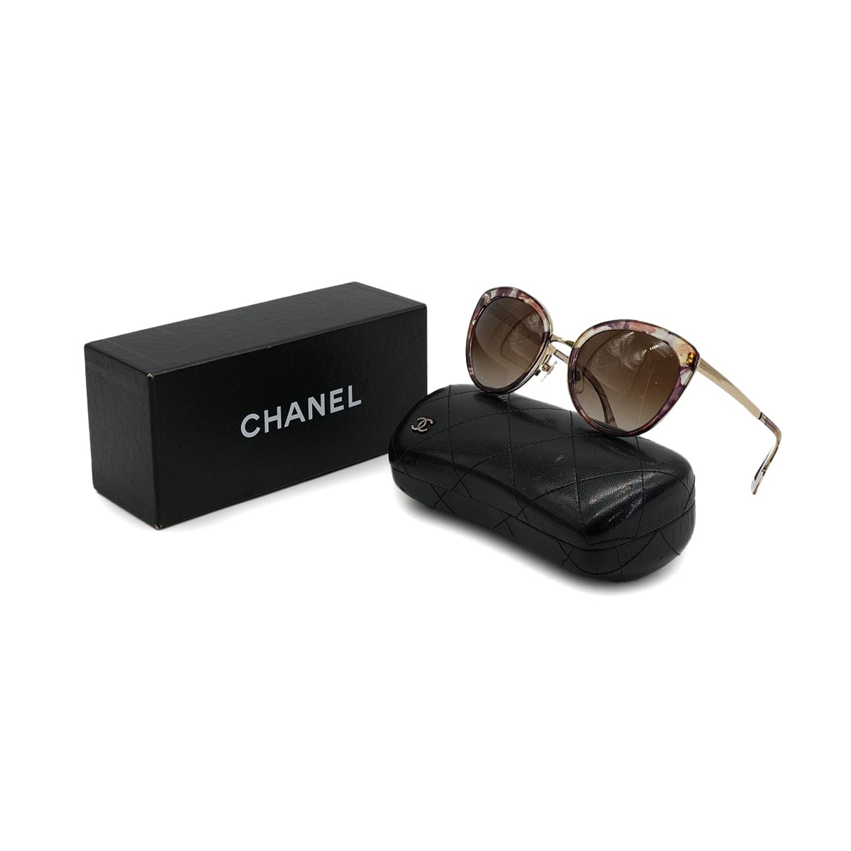 Luxury Promise Japan CHANEL SUNGLASSES LOGO GOLD EYEWEAR 90321130