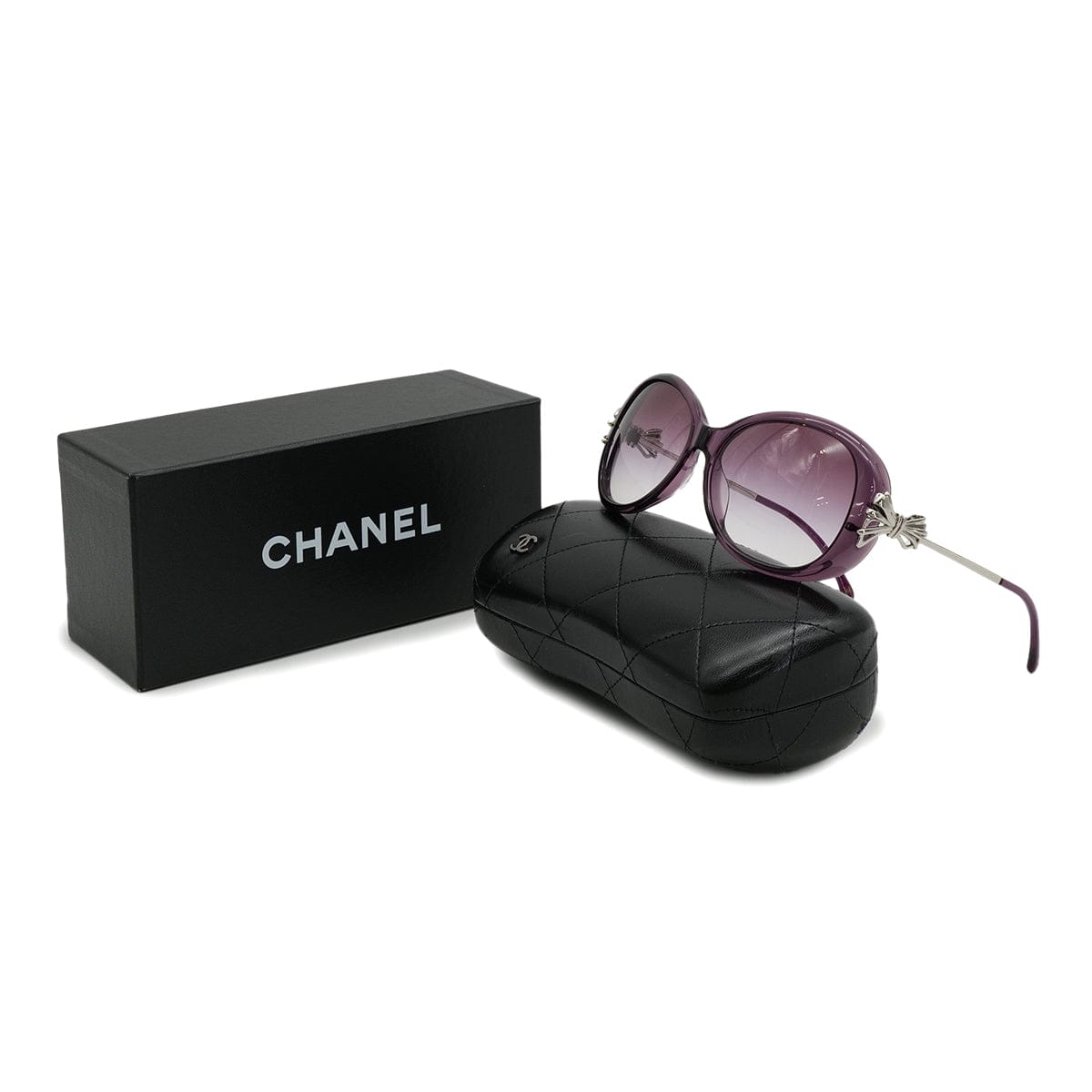 Luxury Promise Japan CHANEL SUNGLASSES RIBBON PURPLE EYEWEAR 90313547