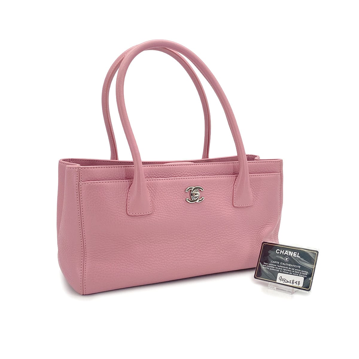 Luxury Promise Japan CHANEL TURN LOCK TOTE BAG PINK LEATHER SILVER HARDWARE 90324848