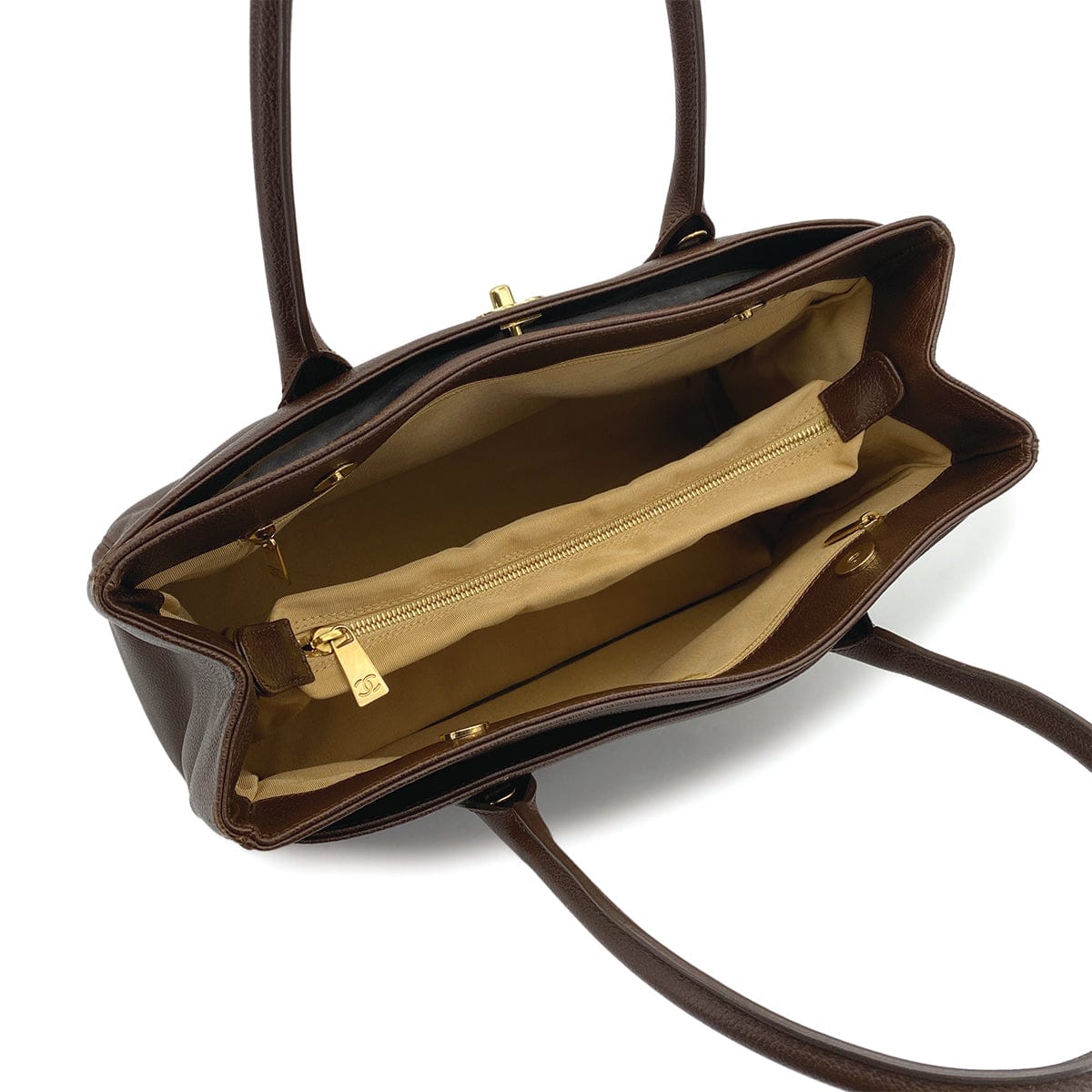 Luxury Promise Japan CHANEL VINAGE COCOMARK EXECUTIVE TOTE SHOULDER BAG BROWN CAVIAR SKIN 90310832