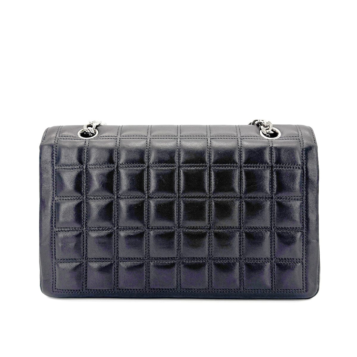 Luxury Promise Japan CHANEL VINTAGE 2.55 CHOCOLATE BAR CHAIN SHOULDER BAG BLACK LAMB SKIN 90268882