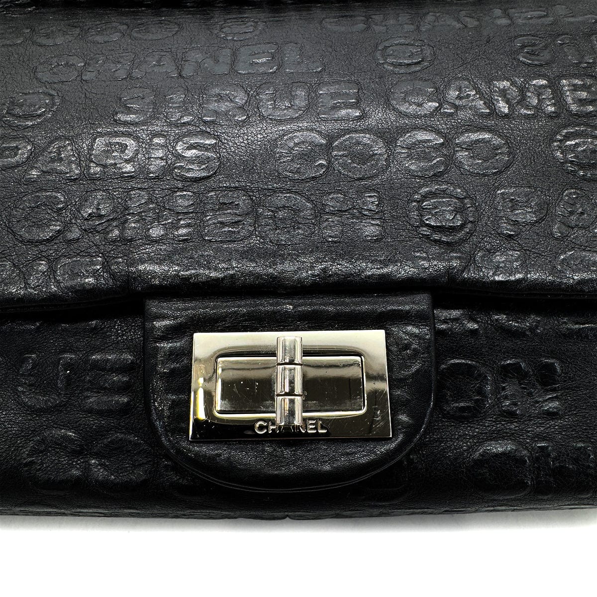 Luxury Promise Japan CHANEL VINTAGE 2.55 UNLIMITED CHAIN SHOULDER BAG BLACK CALF SKIN 90284896