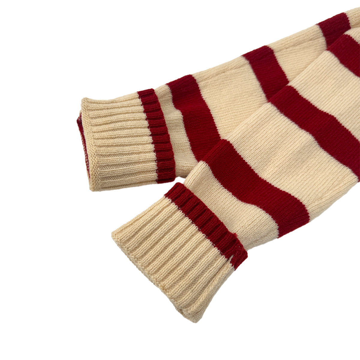 Luxury Promise Japan CHANEL VINTAGE 2007 BODER PATERN PENGUIN COCOMARK SWEATER RED IVORY WOOL 36 07A RTW 90289561