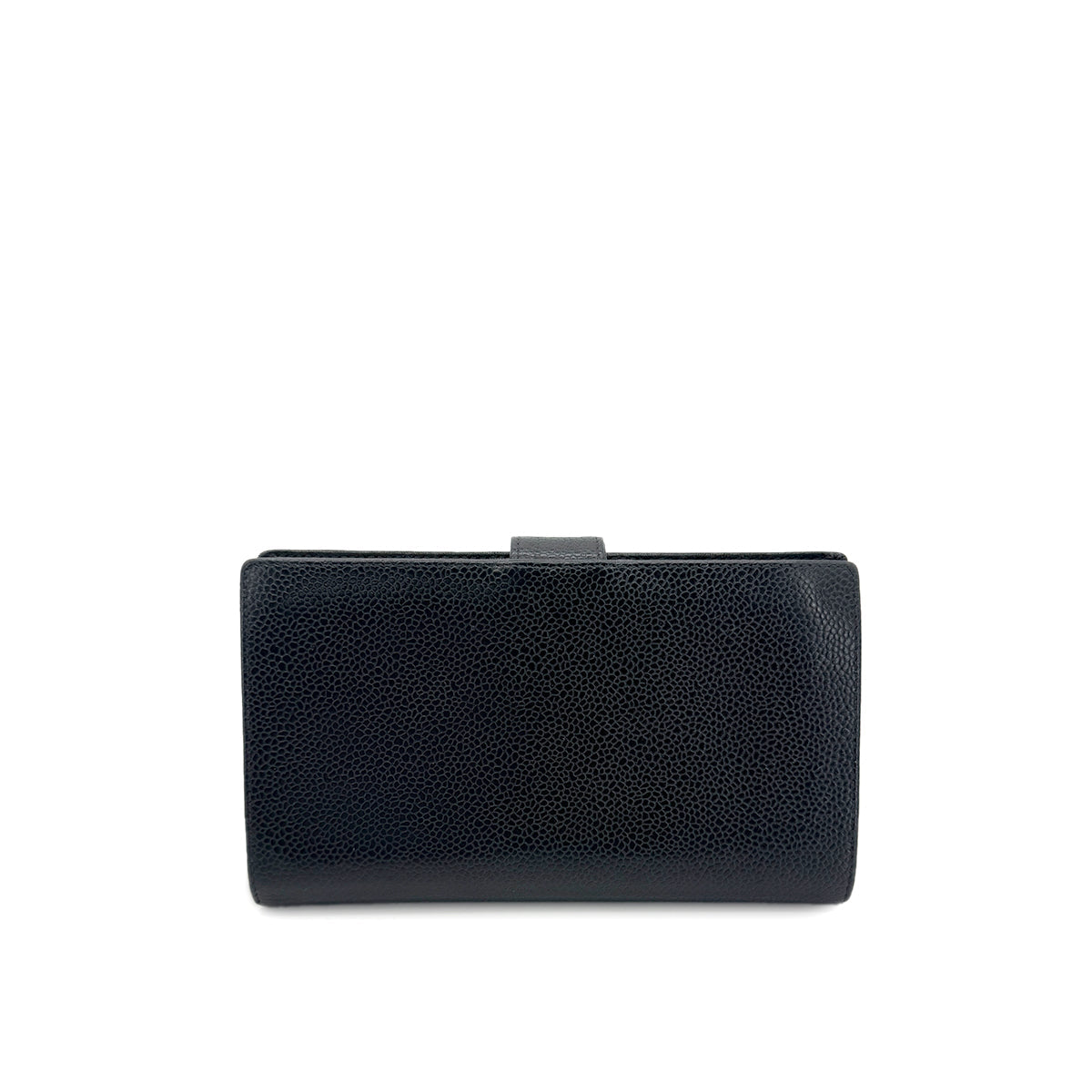 Luxury Promise Japan CHANEL VINTAGE BIFOLD LONG WALLET BLACK CAVIAR SKIN 90291245