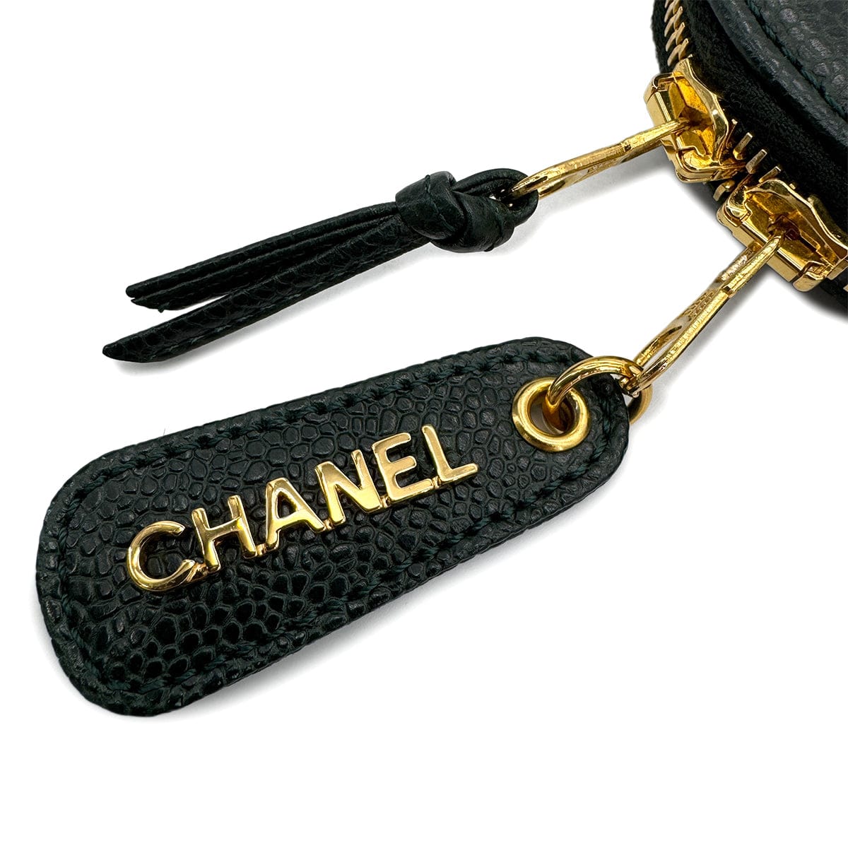 Luxury Promise Japan CHANEL VINTAGE BIG COCO CHAIN TOTE BAG GREEN CAVIAR SKIN 90294187