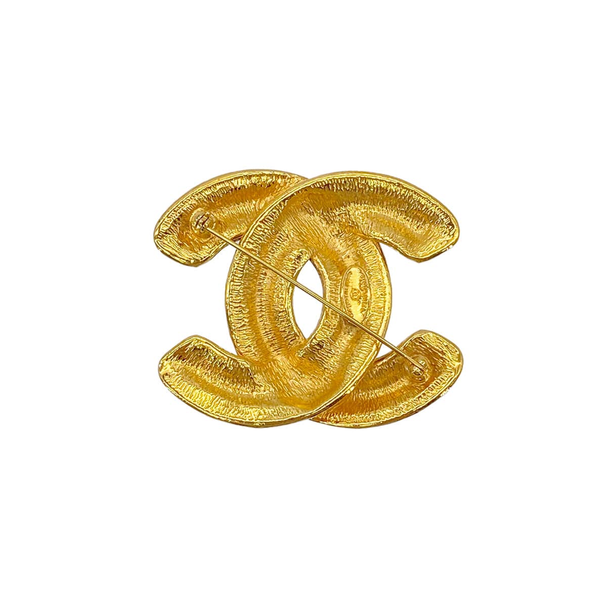 Luxury Promise Japan CHANEL VINTAGE BIG COCO MARK BROOCH MATELASSE GOLD ACCESSORY 90291248