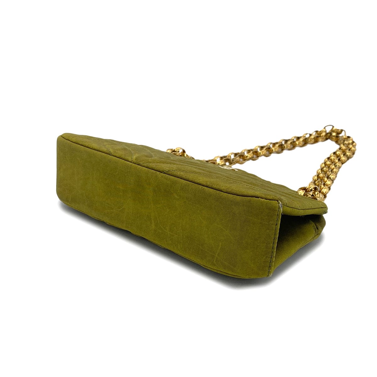 Luxury Promise Japan CHANEL VINTAGE BIJOU CHAIN SHOULDER BAG KAHKI CANVAS 90301698