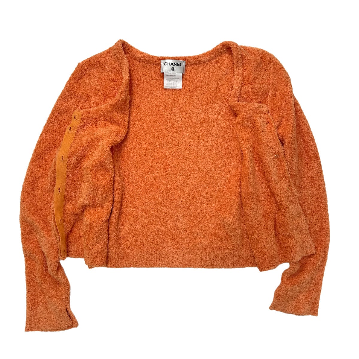 Luxury Promise Japan CHANEL VINTAGE CARDIGAN ORANGE COTTON 42 00T RTW 90286197