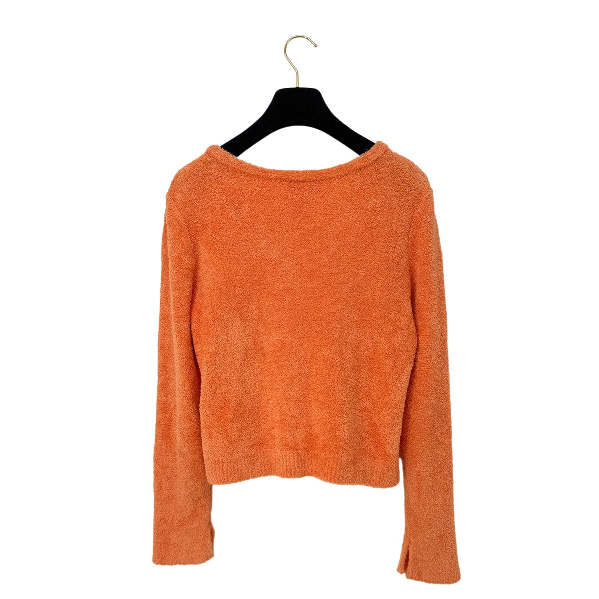 Luxury Promise Japan CHANEL VINTAGE CARDIGAN ORANGE COTTON 42 00T RTW 90286197