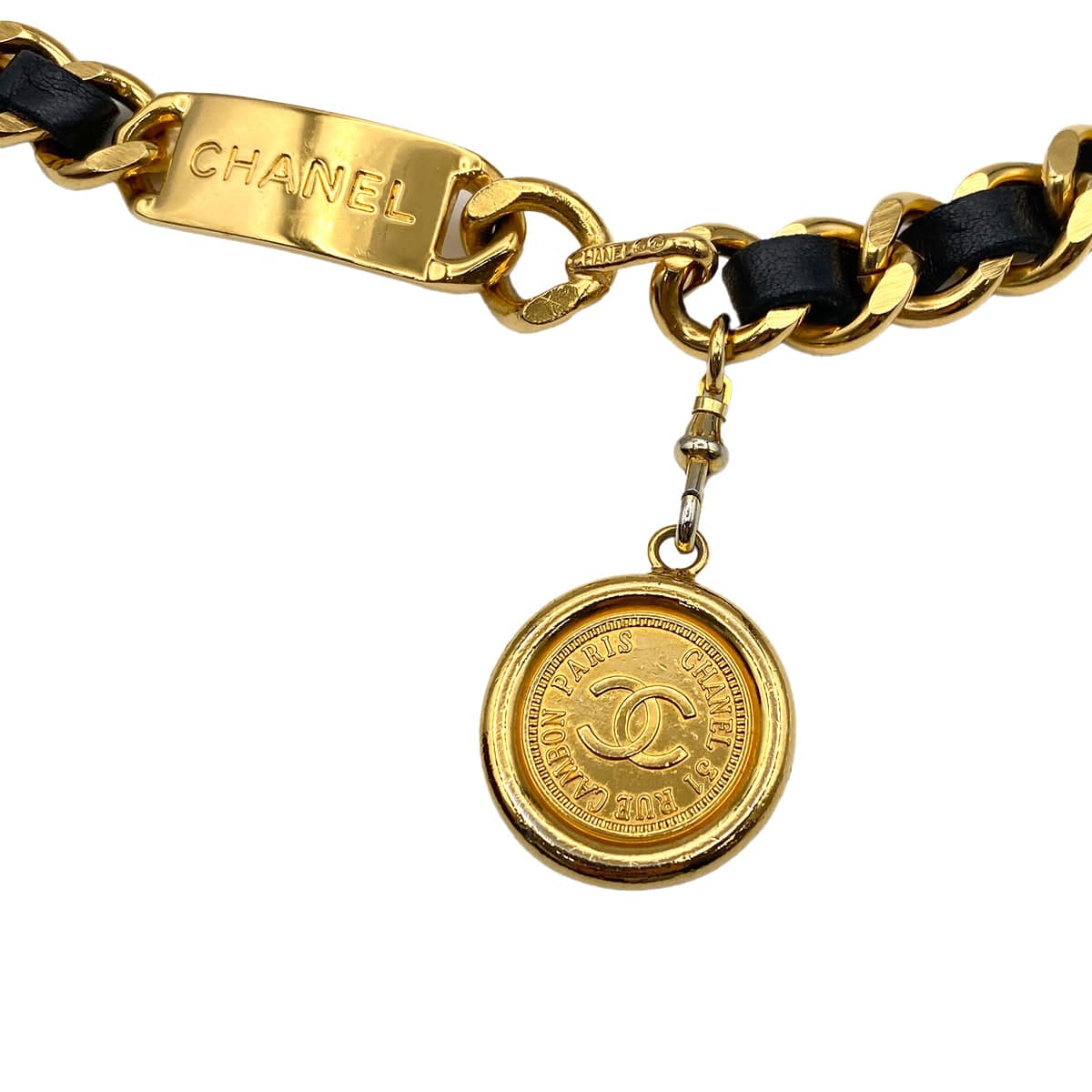 Luxury Promise Japan CHANEL VINTAGE CHAIN BELT LEATHER COCOMARK ACCESSORY 90273945