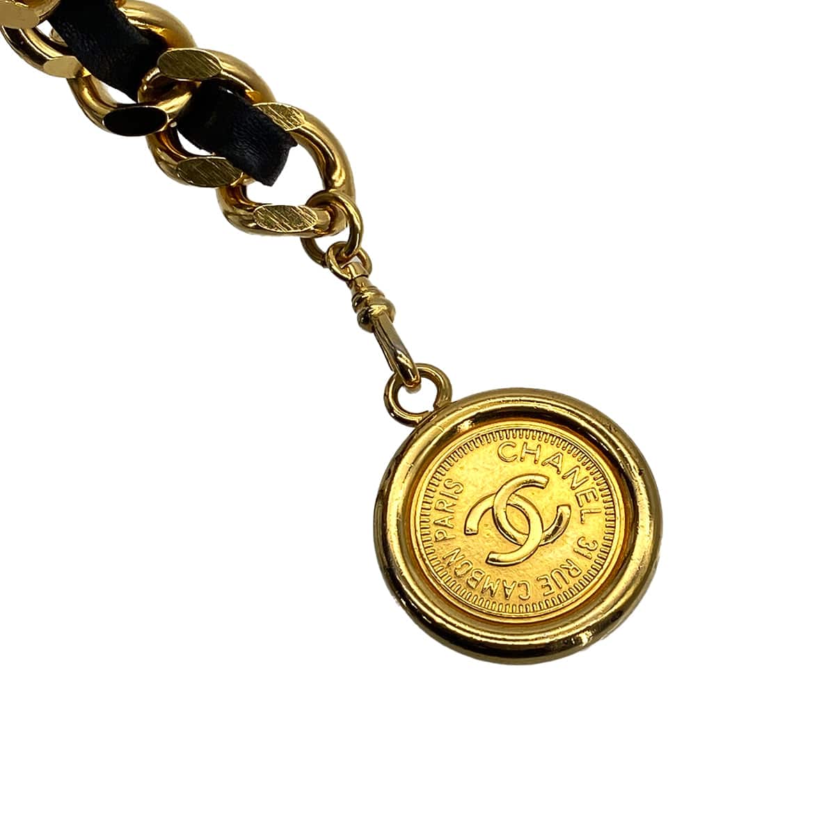 Luxury Promise Japan CHANEL VINTAGE CHAIN BELT LEATHER COCOMARK ACCESSORY 90309752