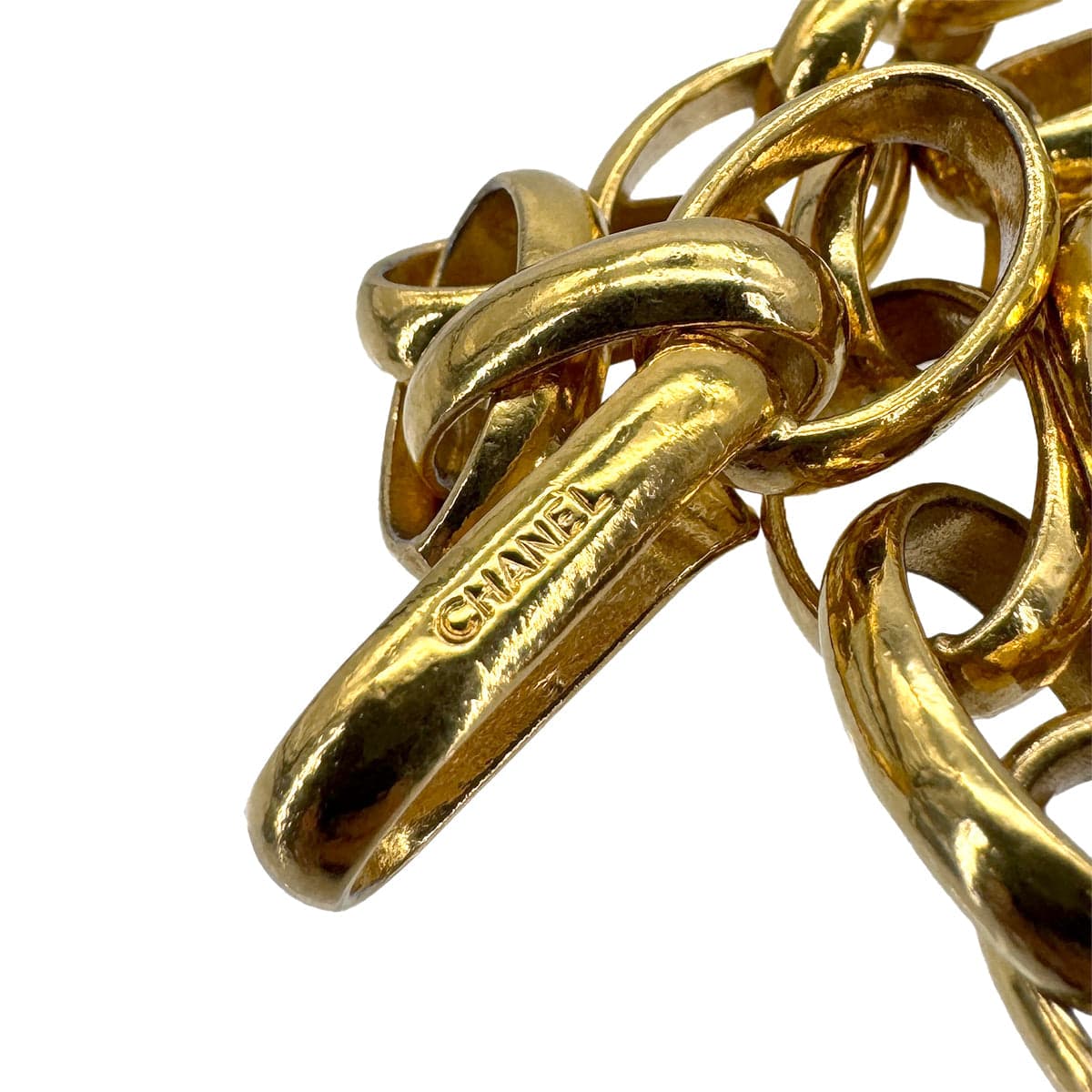 Luxury Promise Japan CHANEL VINTAGE CHAIN NECKLACE CIRCLE LOGO GOLD ACCESSORY 90309774