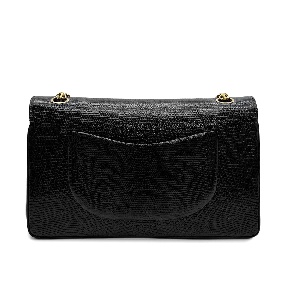 Luxury Promise Japan CHANEL VINTAGE CHAIN SHOULDER BAG BLACK LIZARD 90309793