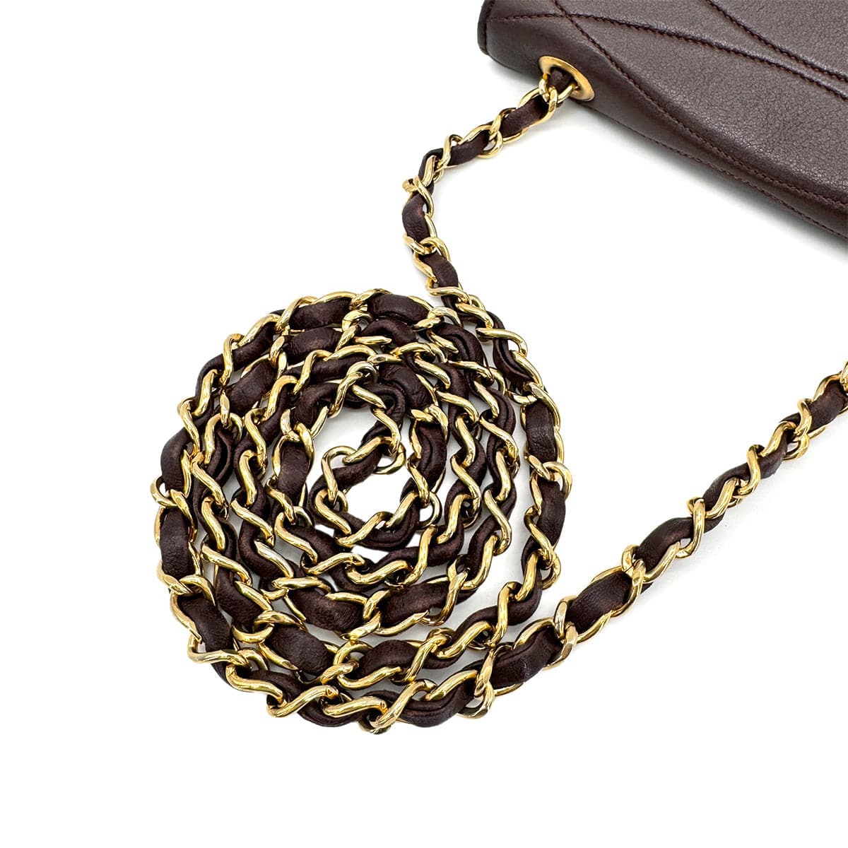 Luxury Promise Japan CHANEL VINTAGE CHAIN SHOULDER BAG BROWN LAMB SKIN 90269102