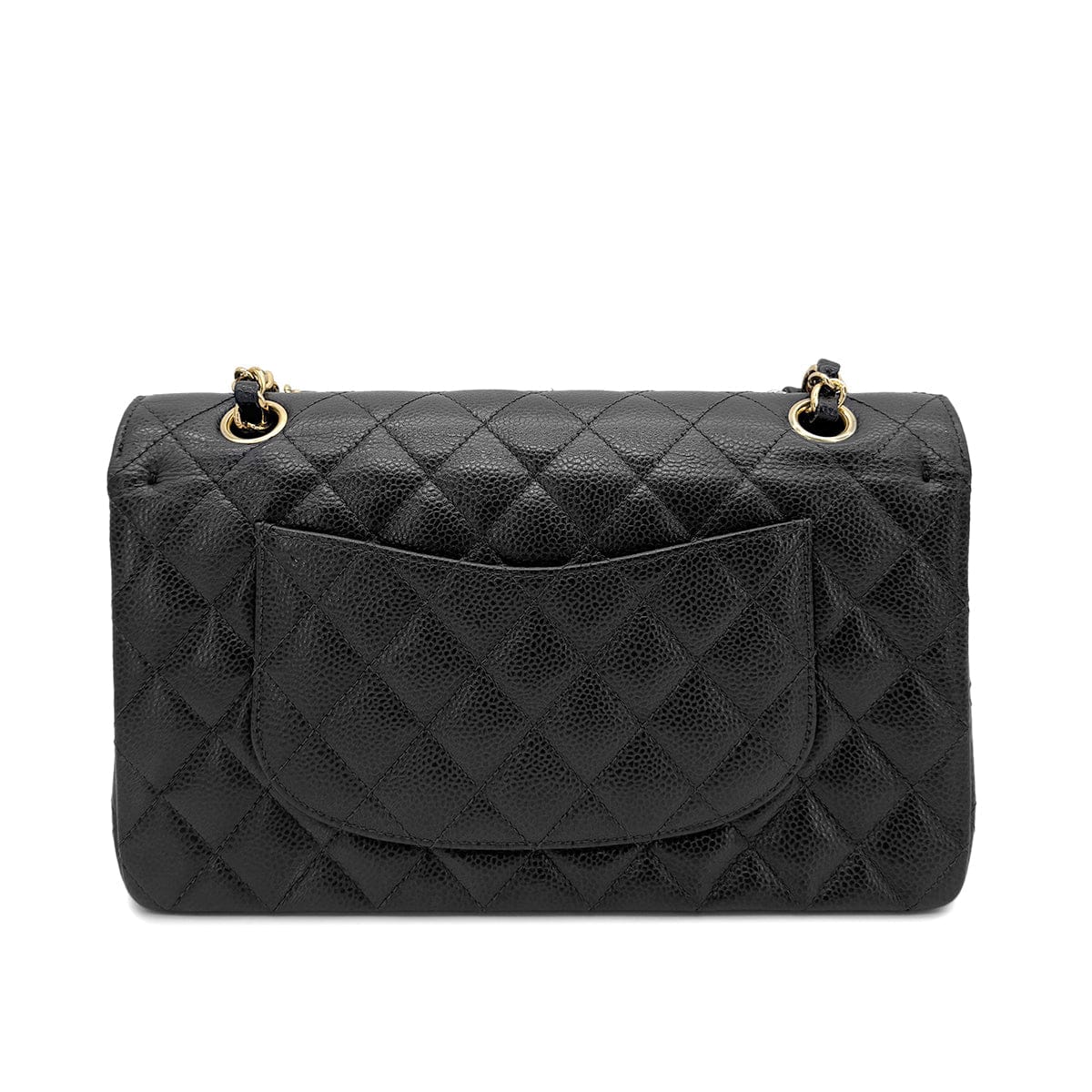 Luxury Promise Japan CHANEL VINTAGE CLASSIC FLAP MEDIUM CHAIN SHOULDER BAG BLACK CAVIAR SKIN 90266425