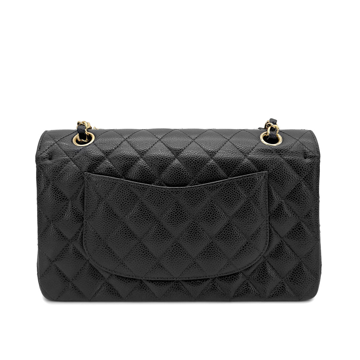 Luxury Promise Japan CHANEL VINTAGE CLASSIC FLAP MEDIUM CHAIN SHOULDER BAG BLACK CAVIAR SKIN 90266425