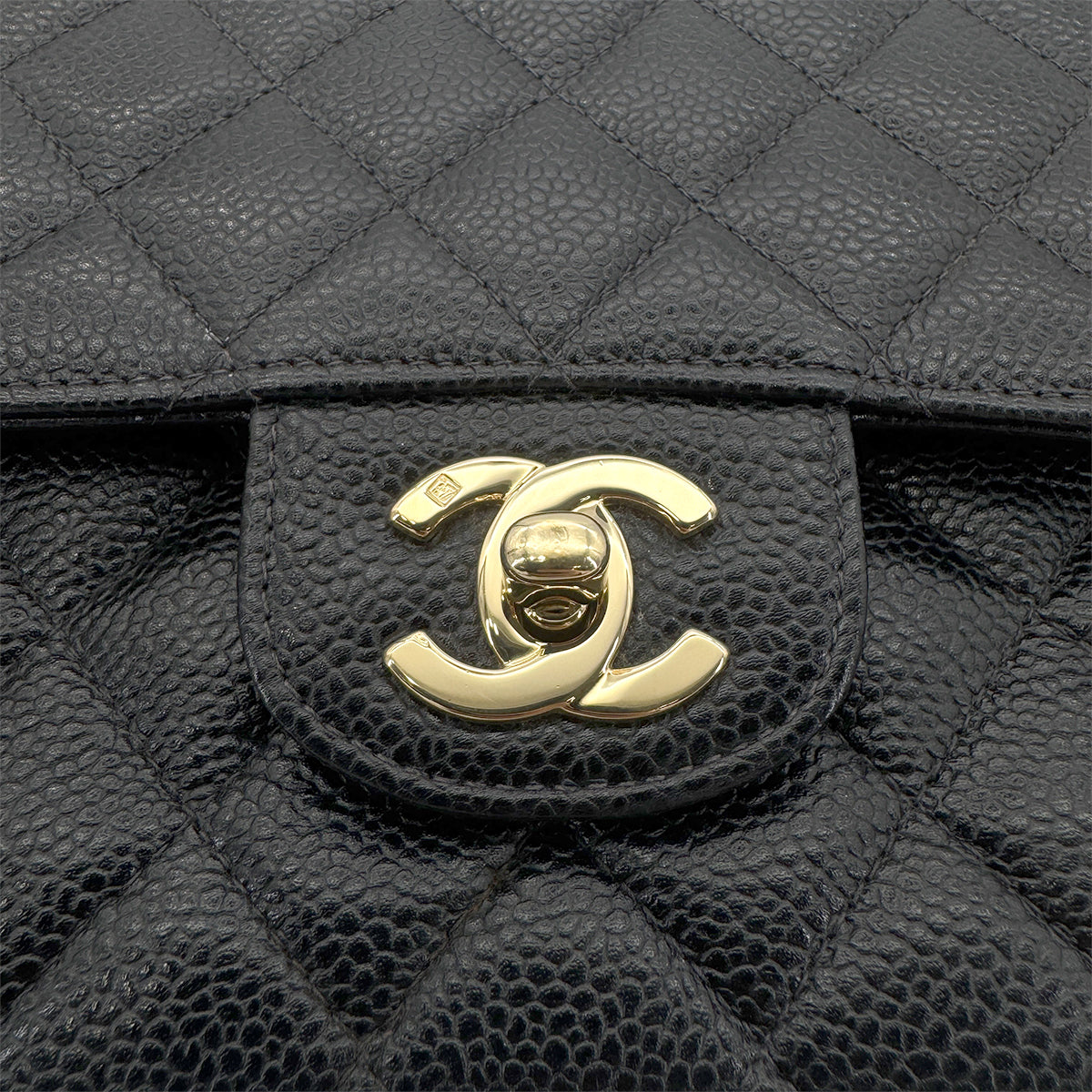 Luxury Promise Japan CHANEL VINTAGE CLASSIC FLAP MEDIUM CHAIN SHOULDER BAG BLACK CAVIAR SKIN 90270851