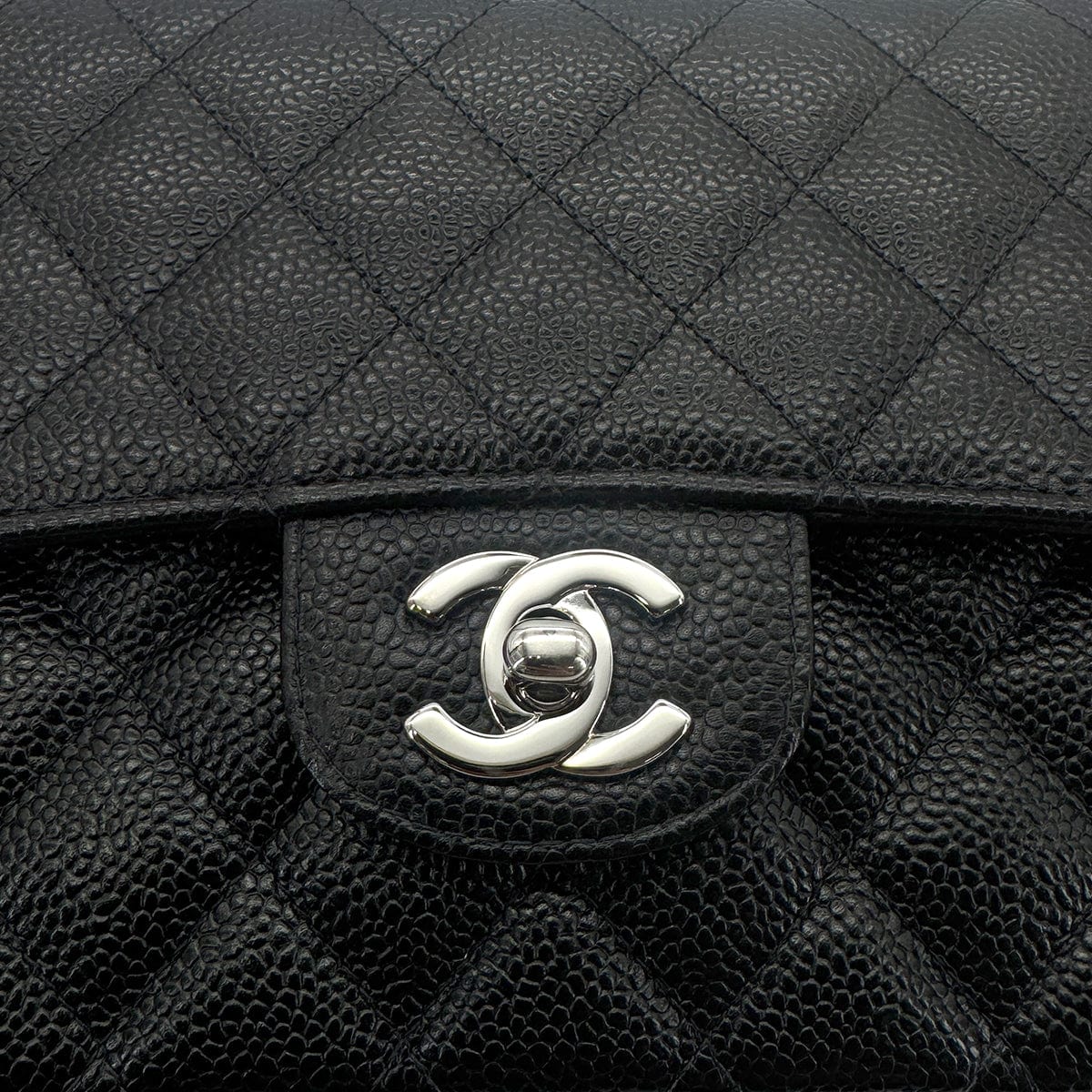 Luxury Promise Japan CHANEL VINTAGE CLASSIC FLAP MEDIUM CHAIN SHOULDER BAG BLACK CAVIAR SKIN 90278460