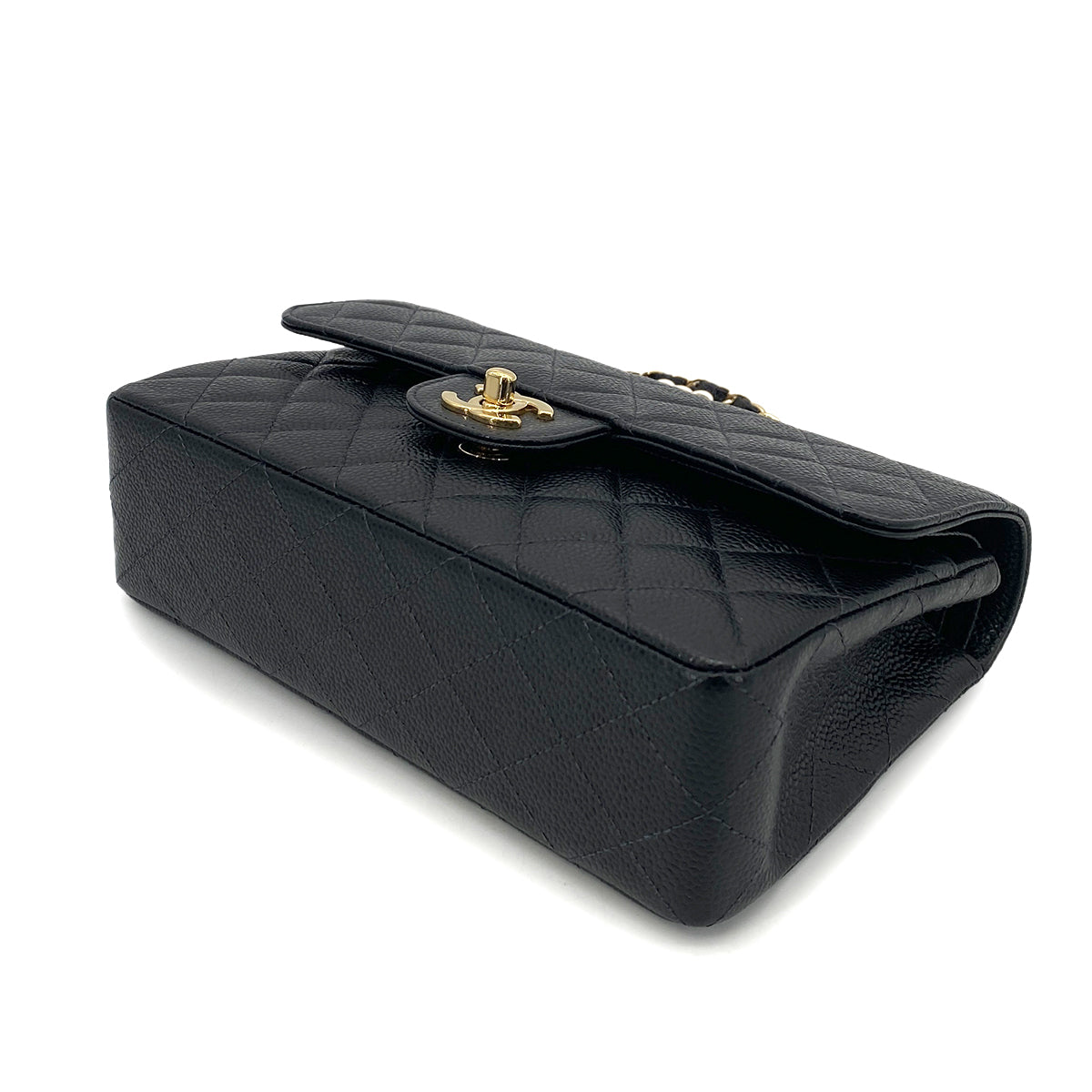 Luxury Promise Japan CHANEL VINTAGE CLASSIC FLAP SMALL CHAIN SHOULDER BAG BLACK CAVIAR SKIN GHW 90261547