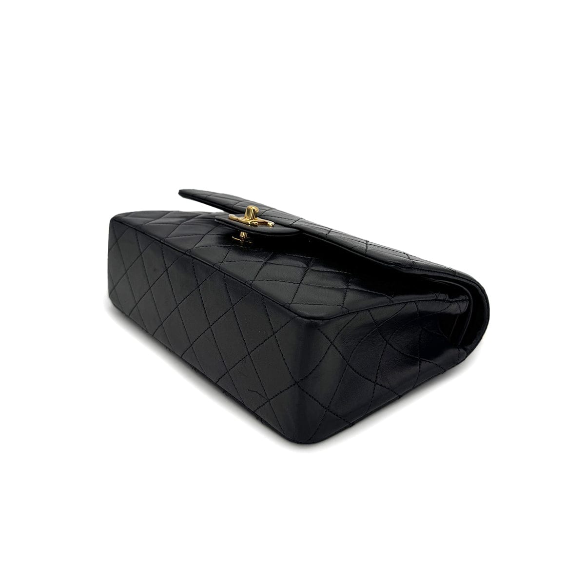 Luxury Promise Japan CHANEL VINTAGE CLASSIC FLAP SMALL CHAIN SHOULDER BAG BLACK LAMB SKIN 90285136