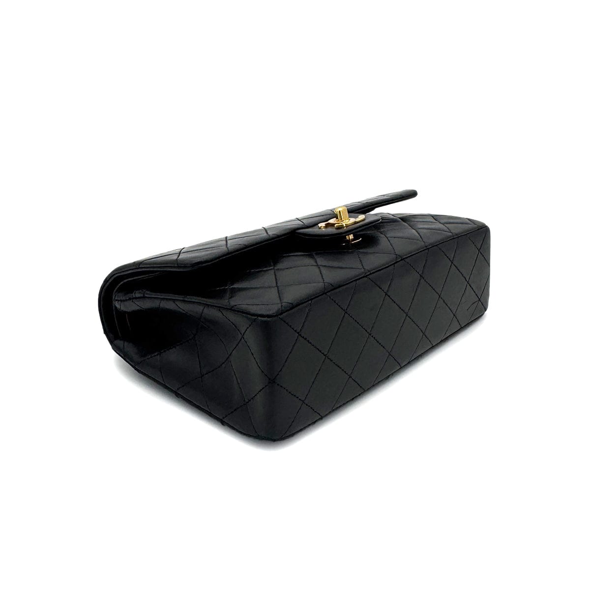 Luxury Promise Japan CHANEL VINTAGE CLASSIC FLAP SMALL CHAIN SHOULDER BAG BLACK LAMB SKIN 90285136