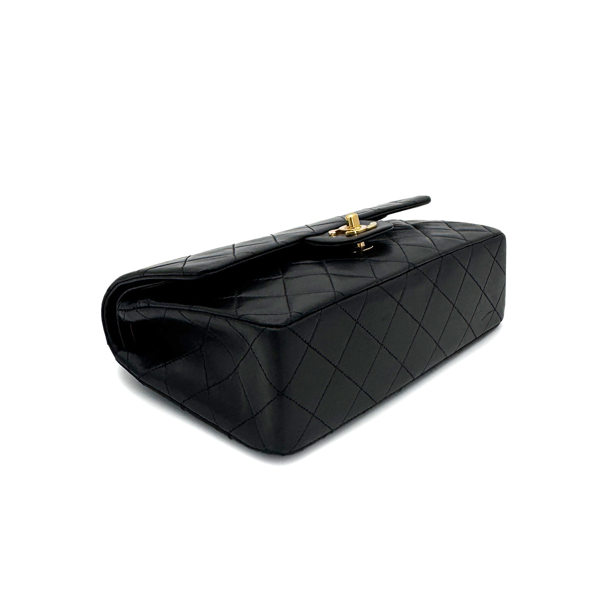 Luxury Promise Japan CHANEL VINTAGE CLASSIC FLAP SMALL CHAIN SHOULDER BAG BLACK LAMB SKIN 90285136