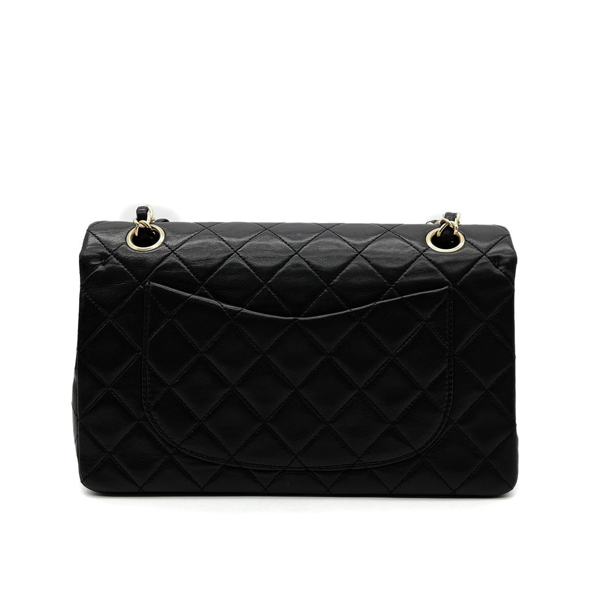 Luxury Promise Japan CHANEL VINTAGE CLASSIC FLAP SMALL CHAIN SHOULDER BAG BLACK LAMB SKIN 90305228