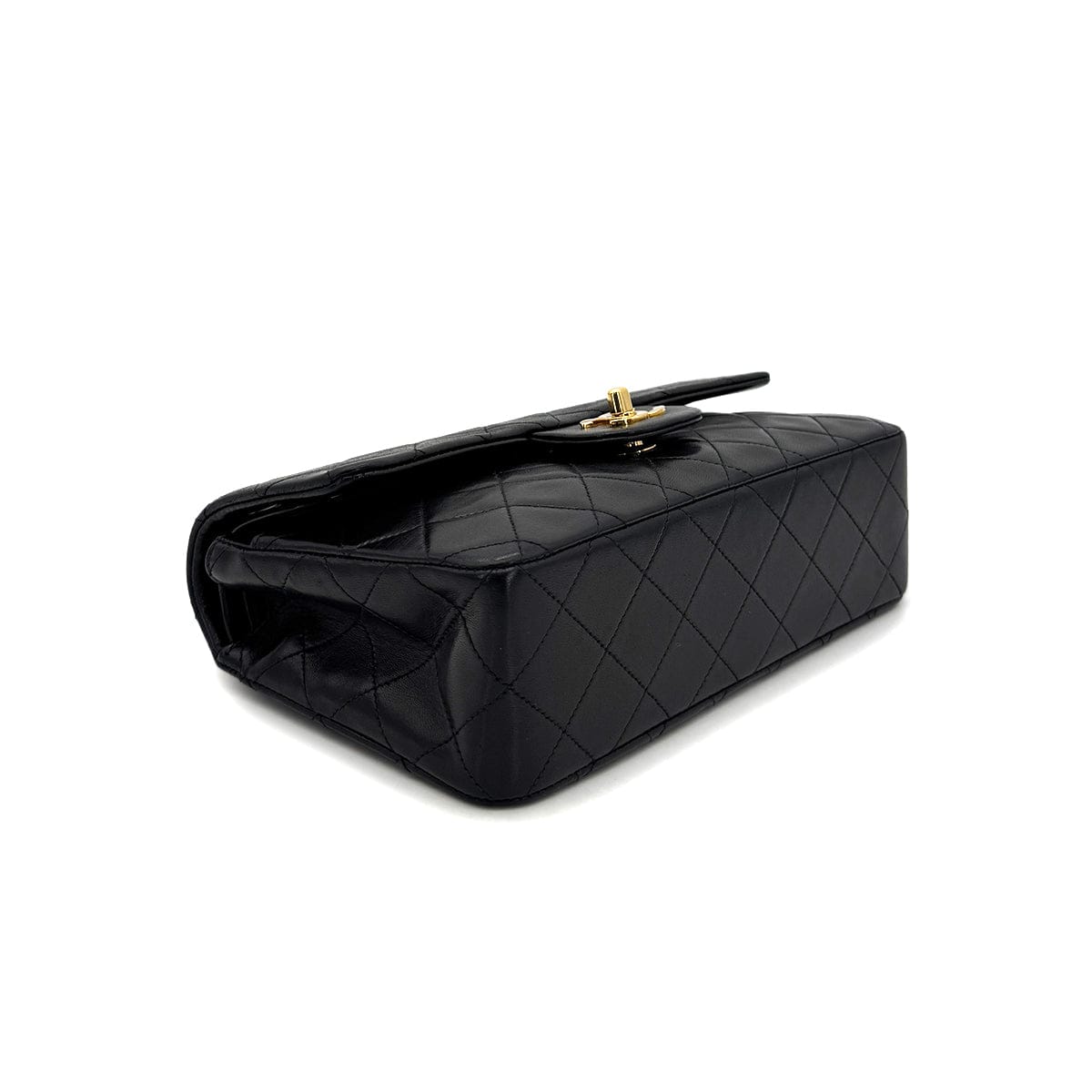 Luxury Promise Japan CHANEL VINTAGE CLASSIC FLAP SMALL CHAIN SHOULDER BAG BLACK LAMB SKIN 90305675