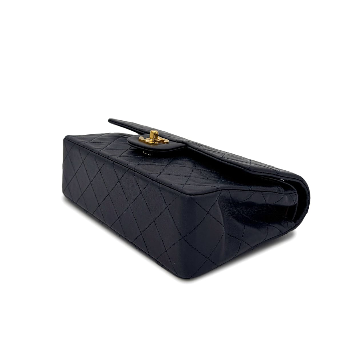 Luxury Promise Japan CHANEL VINTAGE CLASSIC FLAP SMALL CHAIN SHOULDER BAG NAVY LAMB SKIN 90304774