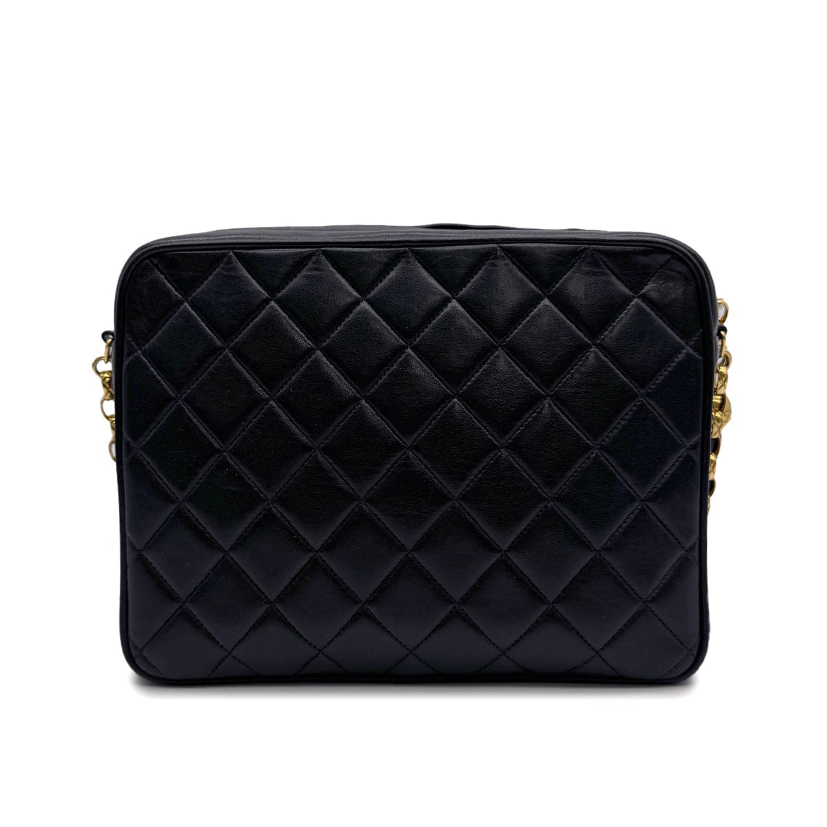Luxury Promise Japan CHANEL VINTAGE COCO BALL MATELASSE BIJOU CHAIN SHOULDER BAG FRINGE NAVY LAMB SKIN 90309667