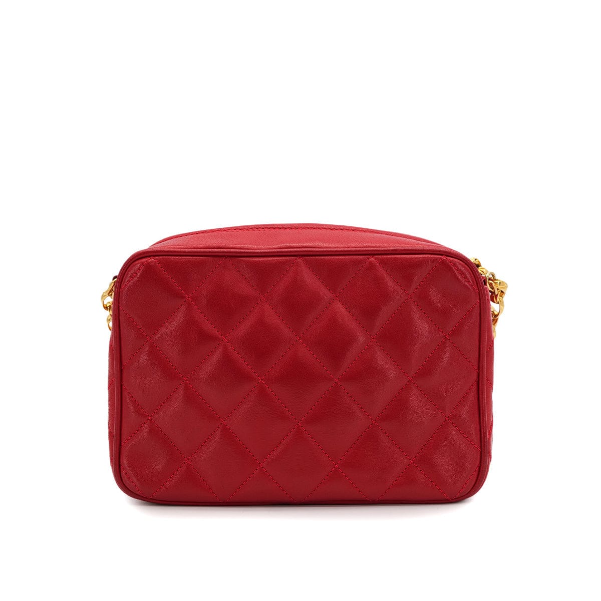 Luxury Promise Japan CHANEL VINTAGE COCO BALL MATELASSE BIJOU CHAIN SHOULDER BAG FRINGE RED LAMB SKIN 90310344