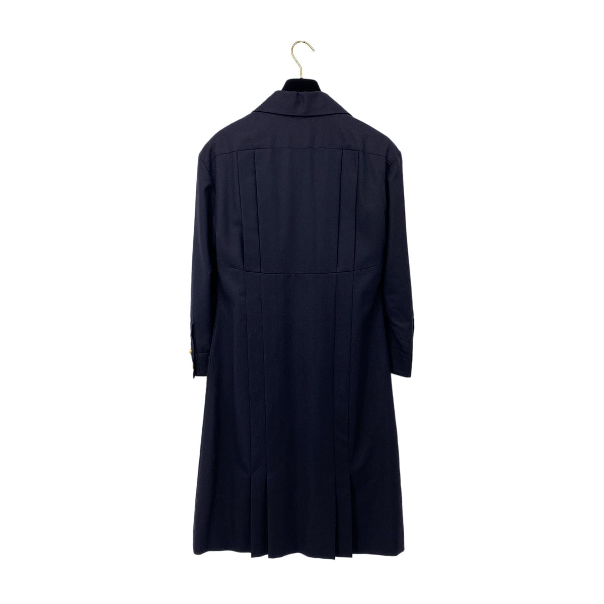 Luxury Promise Japan CHANEL VINTAGE COCO BUTTON DRESS NAVY WOOL 38 RTW 90284017