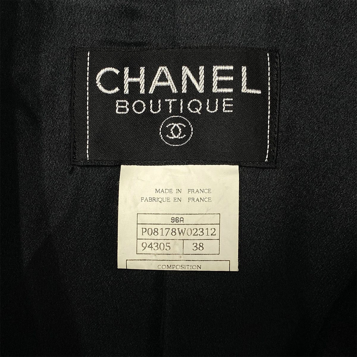 Luxury Promise Japan CHANEL VINTAGE COCO BUTTON LONG COAT BLACK CASHMERE 38 96A RTW 90312711