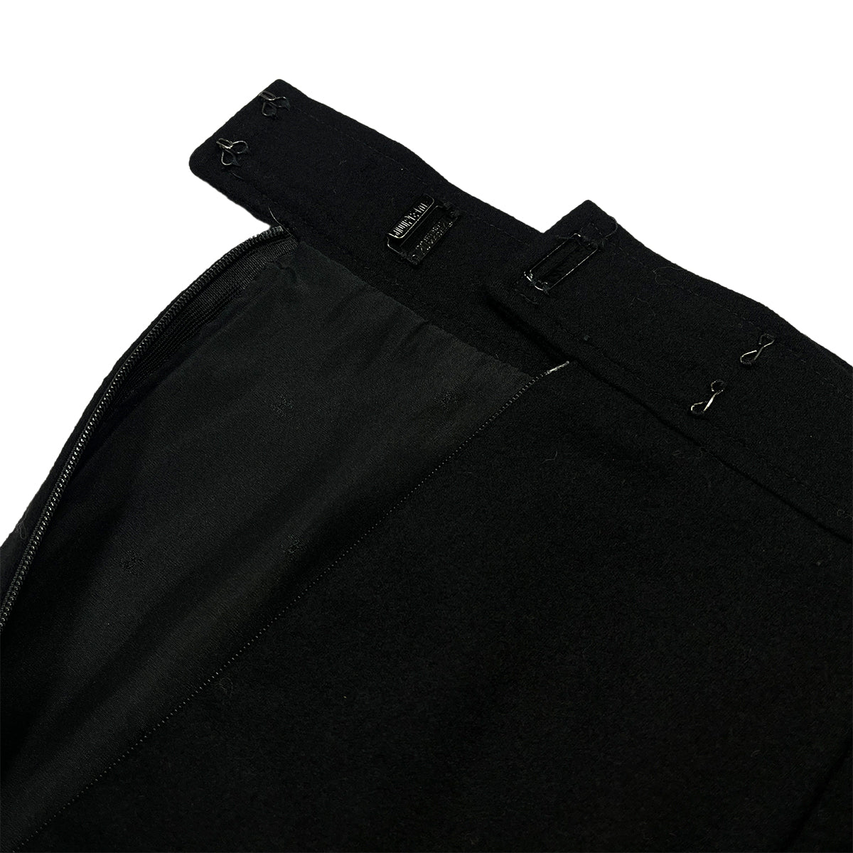 Luxury Promise Japan CHANEL VINTAGE COCO BUTTON PENCIL SKIRT BLACK WOOL 38 94A RTW 90286889