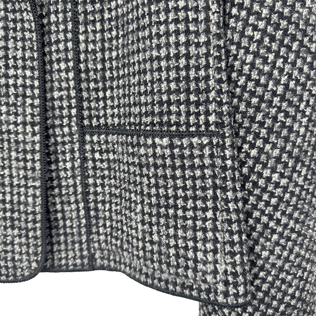 Luxury Promise Japan CHANEL VINTAGE COCO BUTTON TWEED JACKET BLACK GRAY RAYON 38 RTW 90303323