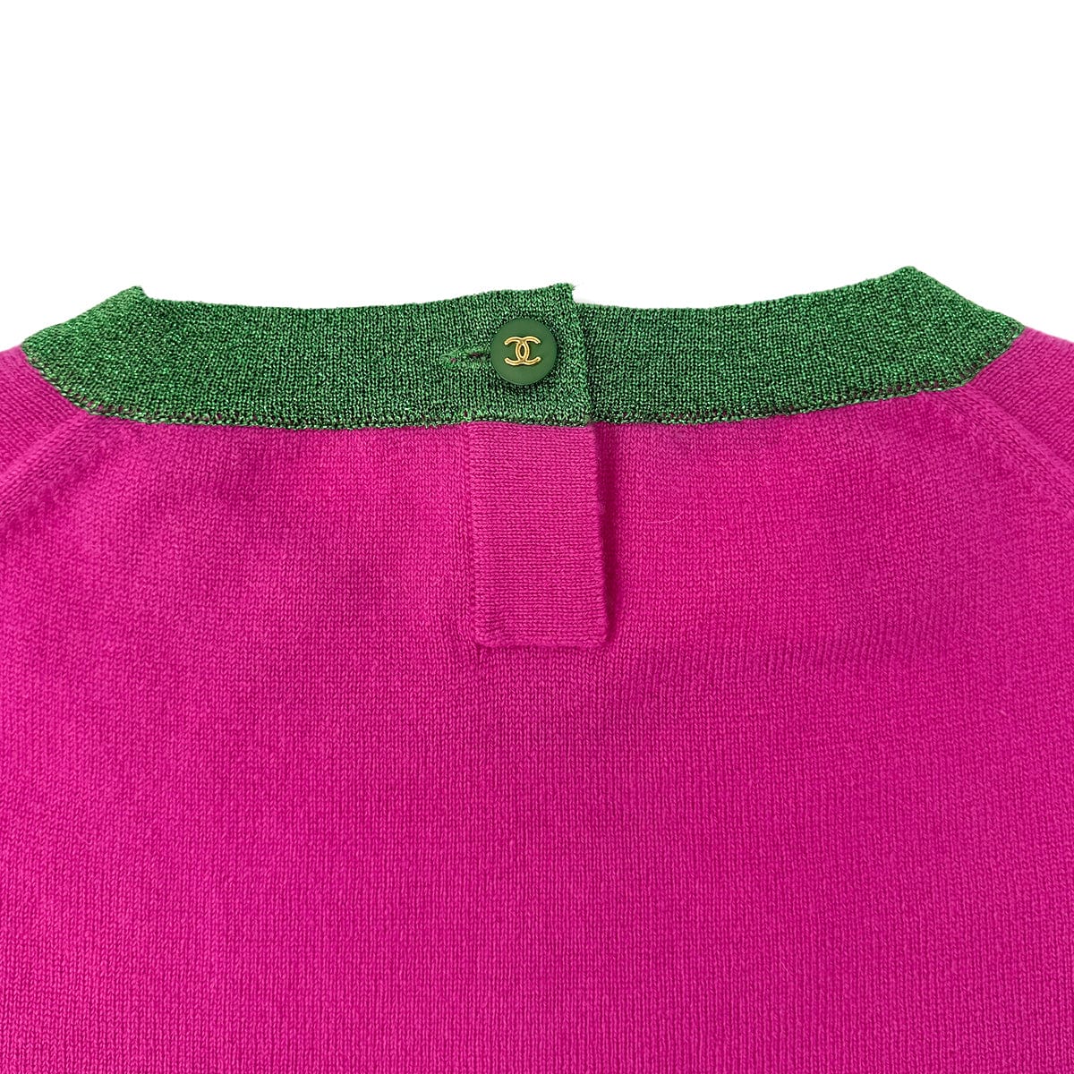 Luxury Promise Japan CHANEL VINTAGE COCO BUTTON TWIN SET CARDIGAN 1996 FALL PINK CASHMERE 40 96A RTW 90292118