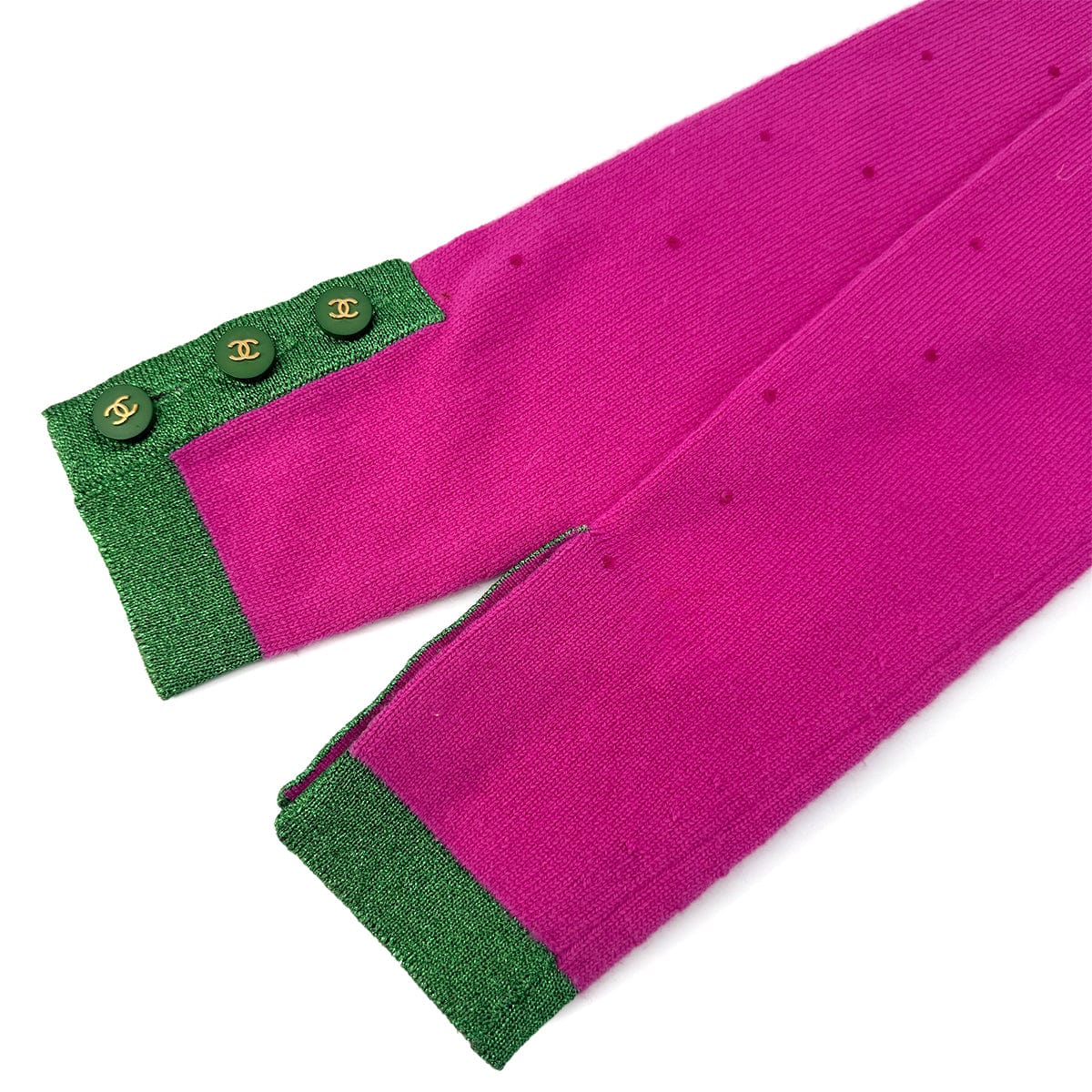 Luxury Promise Japan CHANEL VINTAGE COCO BUTTON TWIN SET CARDIGAN 1996 FALL PINK CASHMERE 40 96A RTW 90292118