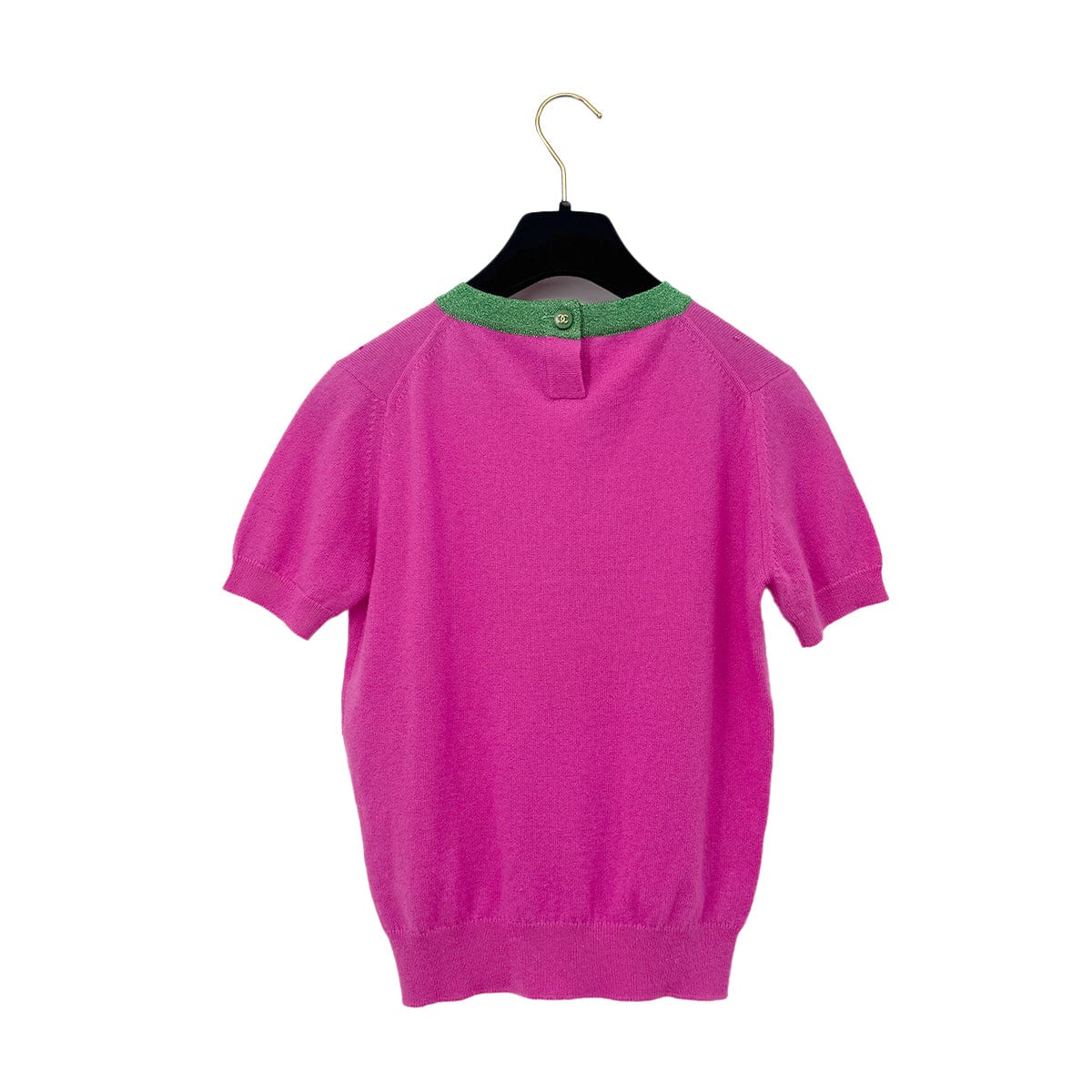 Luxury Promise Japan CHANEL VINTAGE COCO BUTTON TWIN SET CARDIGAN 1996 FALL PINK CASHMERE 40 96A RTW 90292118