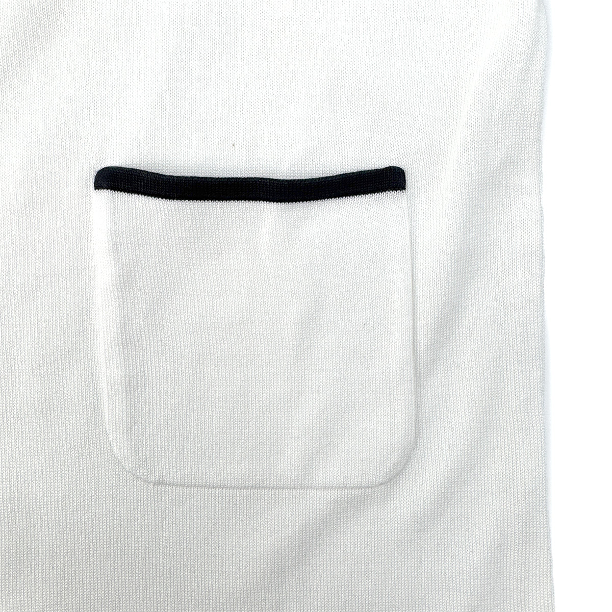 Luxury Promise Japan CHANEL VINTAGE COCOBUTTON BICOLOR POLO SHIRT WHITE BLACK COTTON 38 96C RTW 90290210