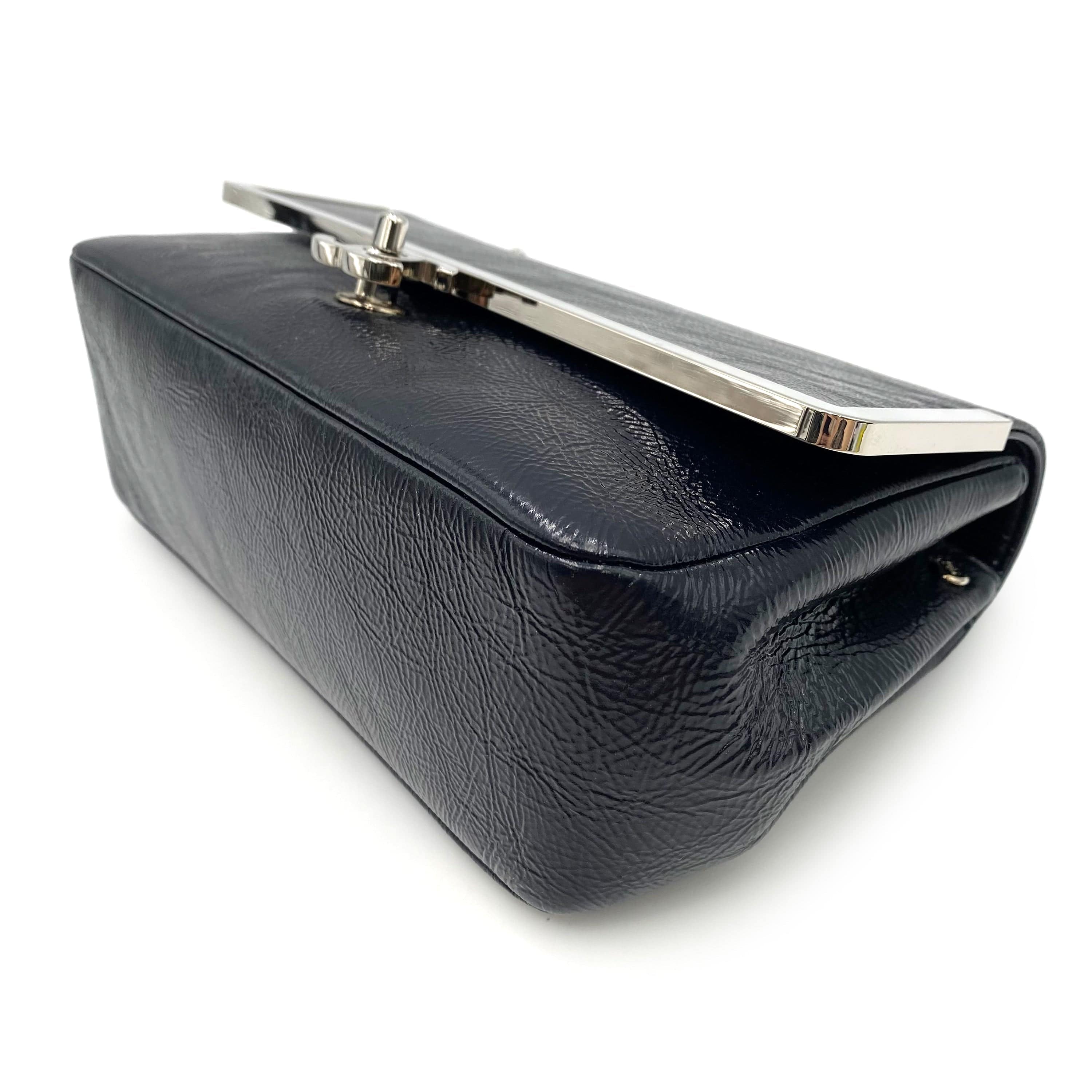 Luxury Promise Japan CHANEL VINTAGE COCOMARK CHAIN SHOULDER BAG NAVY CALF SKIN SHW 90238794