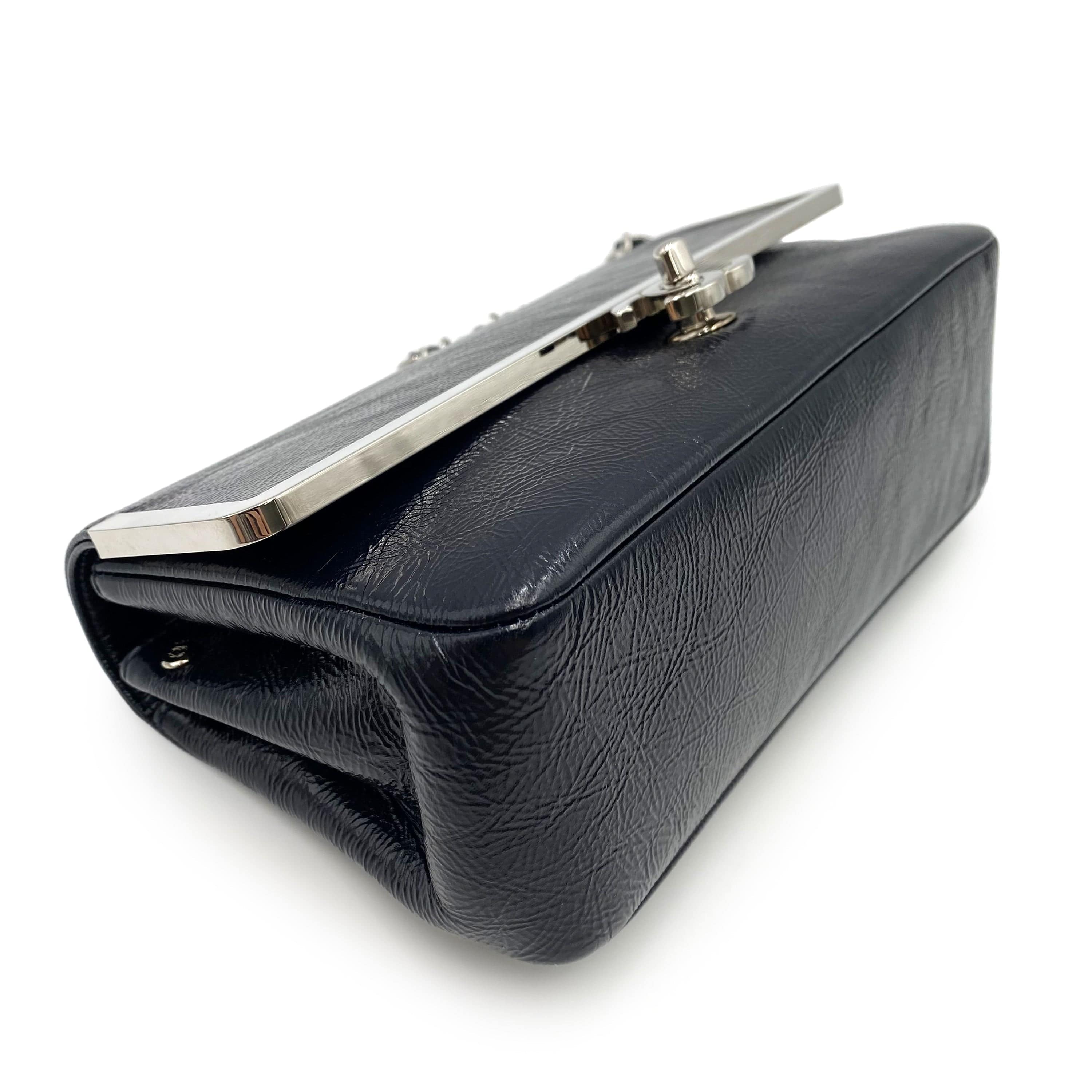 Luxury Promise Japan CHANEL VINTAGE COCOMARK CHAIN SHOULDER BAG NAVY CALF SKIN SHW 90238794