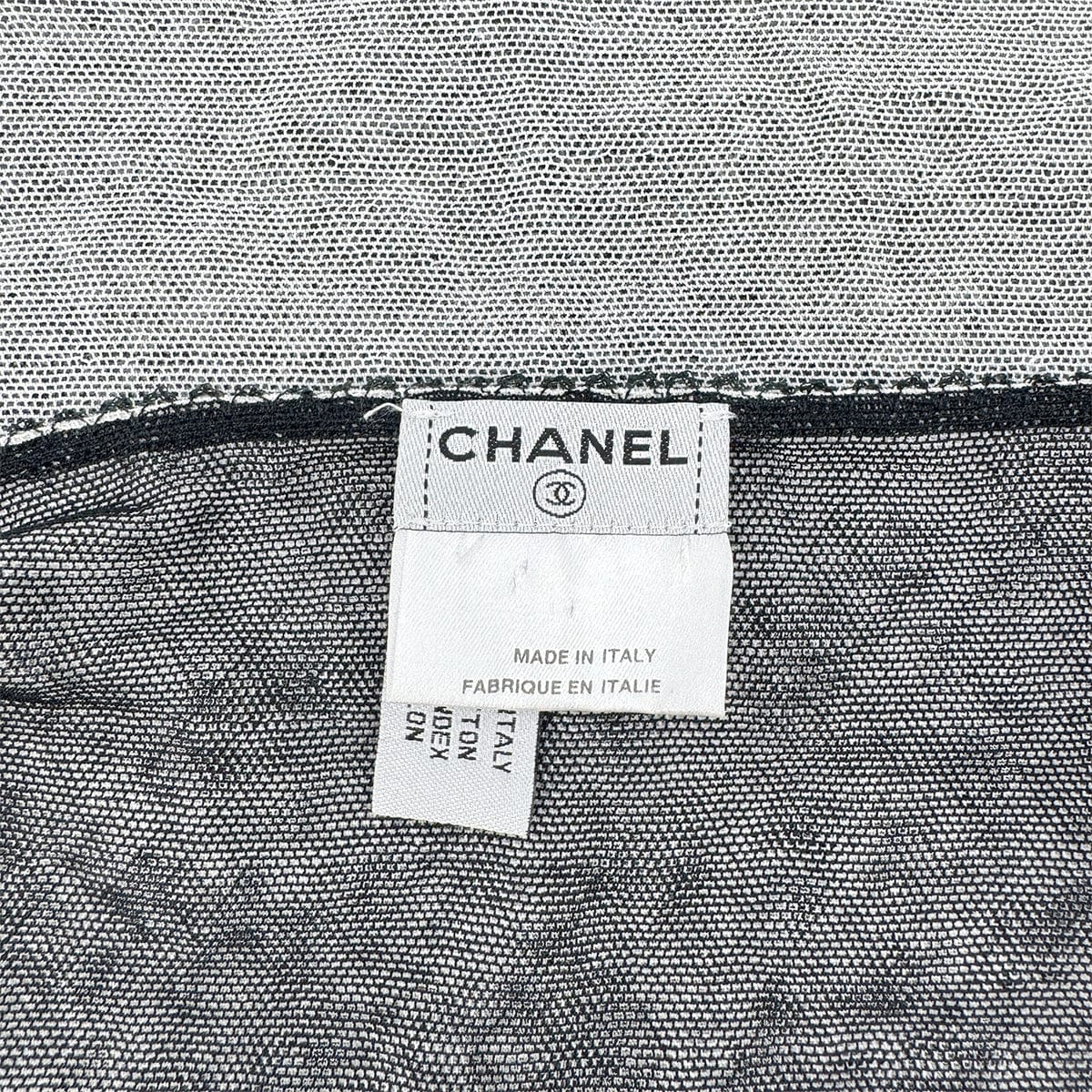 Luxury Promise Japan CHANEL VINTAGE COCOMARK RACE CAMISOLE TOP WHITE COTTON 40 P23 RTW 90284792