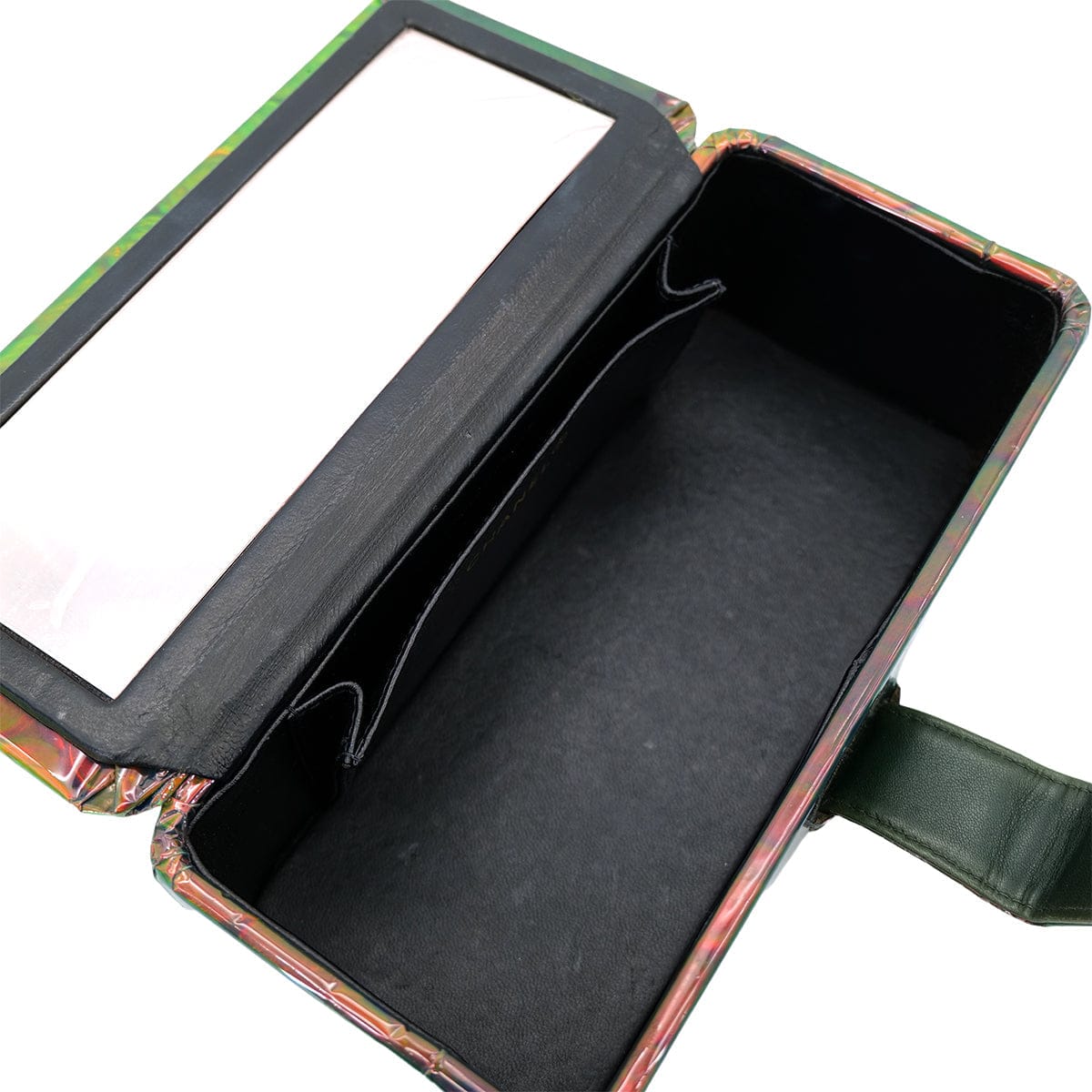 Luxury Promise Japan CHANEL VINTAGE COIN PATTERN HAND BAG GREEN ENAMEL 90296125