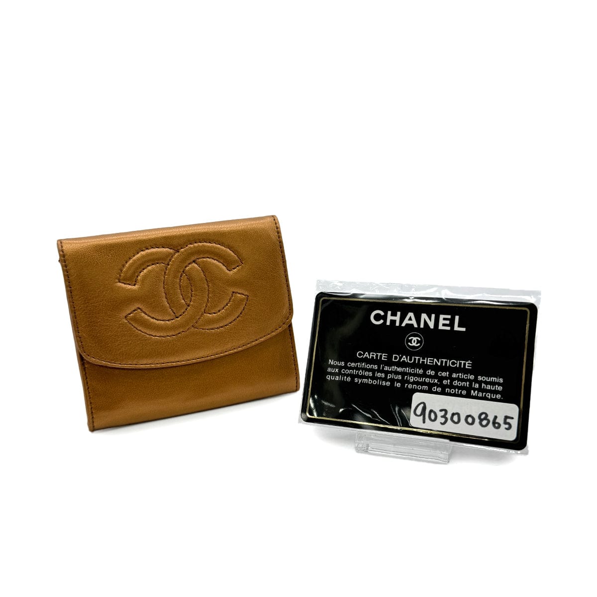 Luxury Promise Japan CHANEL VINTAGE COIN PURSE BRONZE LAMB SKIN 90300865